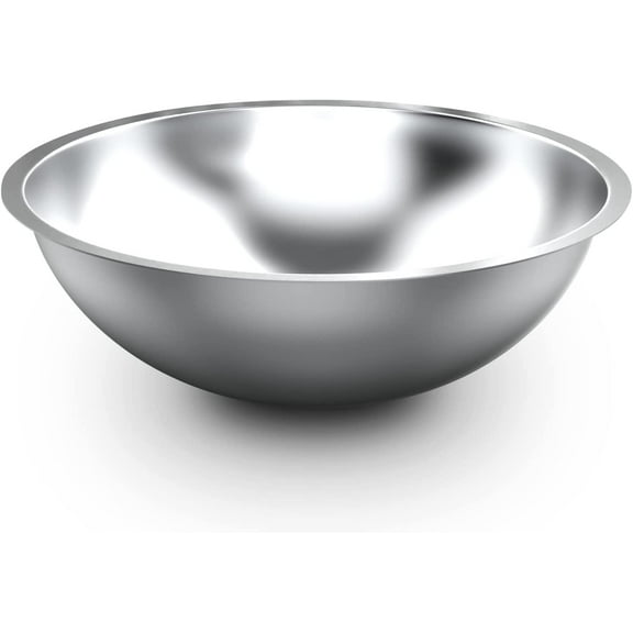 Alpine Cuisine 5-Quart Stainless Steel Kitchen Mixing Bowls, Salad Bowls Heavy Duty Deeper Edge, Dishwasher Safe Storage Bowls, Premium Polished Mirror Prep Bowls for Cooking & Serving