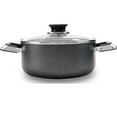 thumbnail image 1 of Alpine Cuisine 6 Quart Non-stick Stock Pot with Tempered Glass Lid and Carrying Handles, Multi-Purpose Cookware Aluminum Dutch Oven for Braising, Boiling, Stewing, 1 of 8