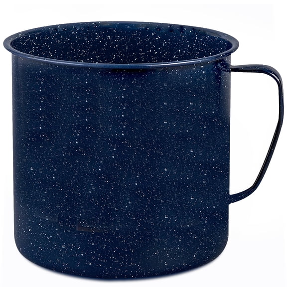 Alpine Cuisine Enamel Steel Handled Pot and Large Capacity Coffee Warmer 4 Quart - Dark Blue Speckle Camping Pot and Mug, Coffee Warmer for Coffee, Tea, Cappuccino