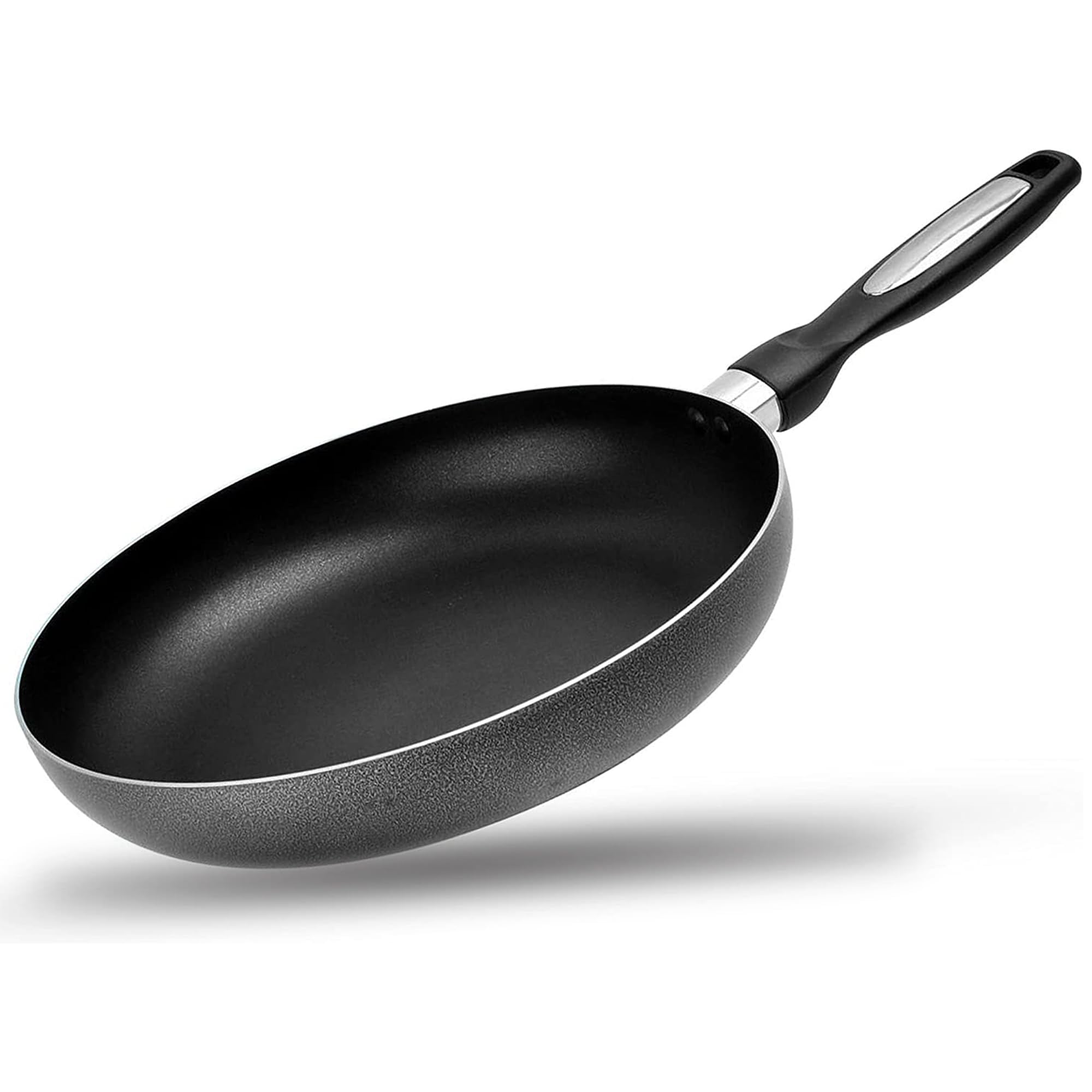 Alpine Cuisine Fry Pan 8.5 Inch Nonstick Coating Gray, Frying Pans Nonstick for Stove with Stay Cool & Comfortable Handle, Durable Nonstick Cookware, Ideal for Family