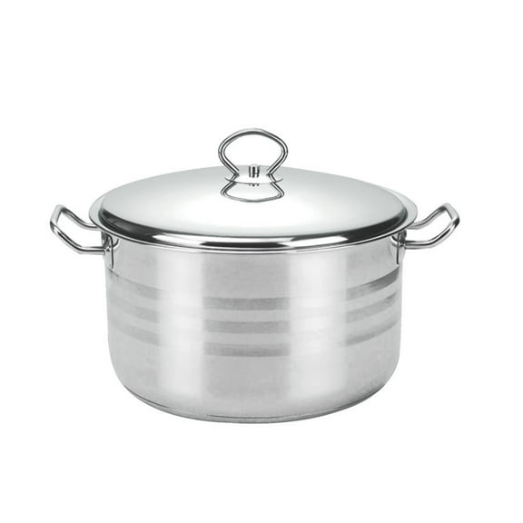 Alpine Cuisine Stainless Steel Dutch Oven with Lid & Easy Cool Handle, Food Grade Stainless Steel Heavy Duty, Commercial Grade Healthy Cookware kitchen Dutch oven, Dishwasher Safe-15 Quart
