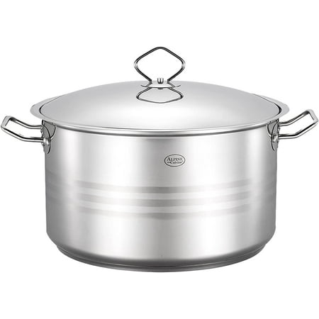 Alpine Cuisine Stainless Steel Pot with Lid 3.6 Quart - Heavy Duty, Commercial Grade Cookware Dutch oven