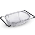thumbnail image 1 of Alpine Cuisine Stainless Steel Over the Sink Colander Strainer 14x9.5 In with Expandable Handle Food Preparation | Space-Saving Kitchen Tools for Pasta Vegetables Fruits Cooking | Easy to Clean & Use, 1 of 7