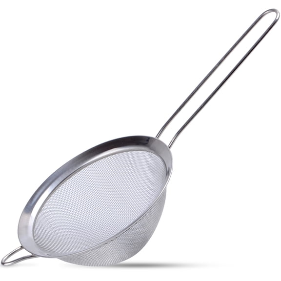 Alpine Cuisine Stainless Steel Strainer 7-Inch with Durable Mesh & Sturdy Handle - Kitchen Gadgets Tools & New Home Kitchen Essentials - Perfect for Sift, Strain, Drain, Oil & Tea