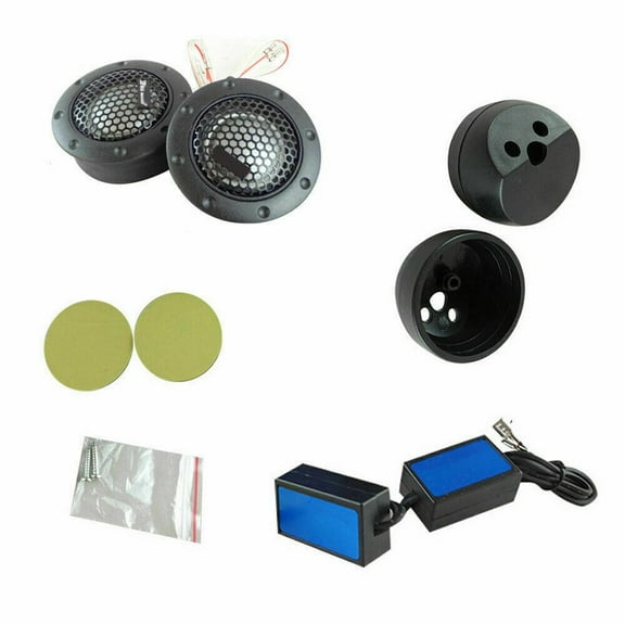 Alpine DDT-S30 Car Audio Tweeters 2.5cm, Soft Dome Balanced Speakers 360W For Peak Power Flush Angle Mount For 12-24V Vehicle Sound Systems New Condition Black