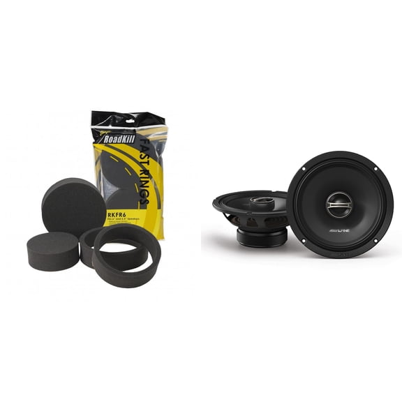 Alpine DM 6.5" Coaxial with RKFR Foam Fast Ring Speaker Enhancement Kit