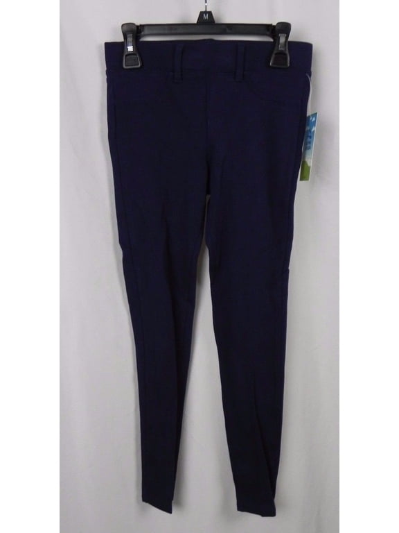 Girl's Navy Blue Skinny Pants Size M 8 (s1-57) NAVY BLUE