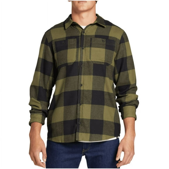 Alpine Design Men's Updated Brushed Flannel Long Sleeve Shirt - Jack Rabbit Deep Clover - (Small)