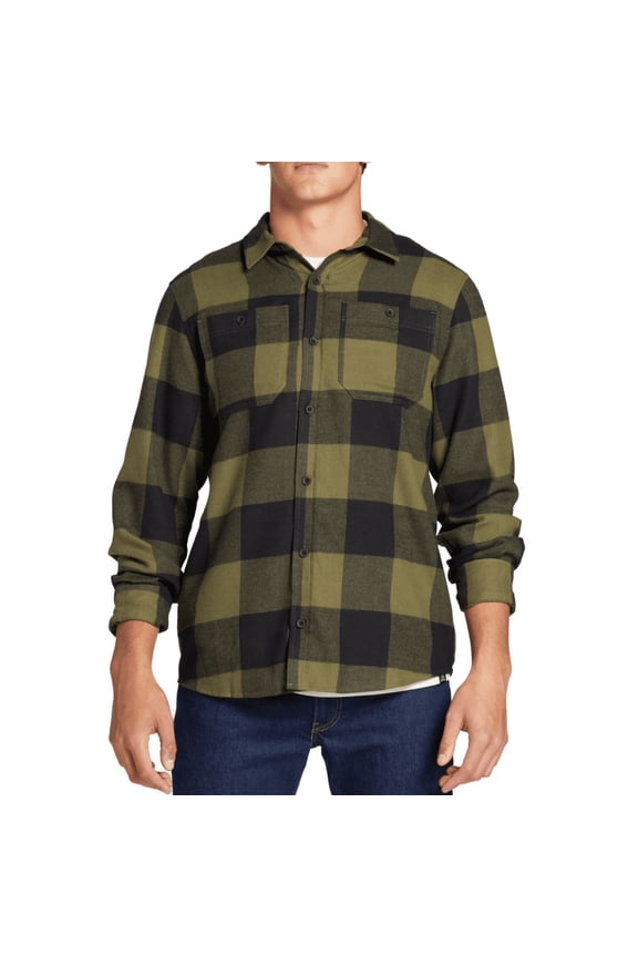 Men's Updated Brushed Flannel Long Sleeve Shirt - Jack Rabbit Deep Clover - (Small)