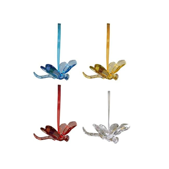 Alpine Dragonfly Ornament with Ribbon Hanger, Multi Color - Set of 12 ...