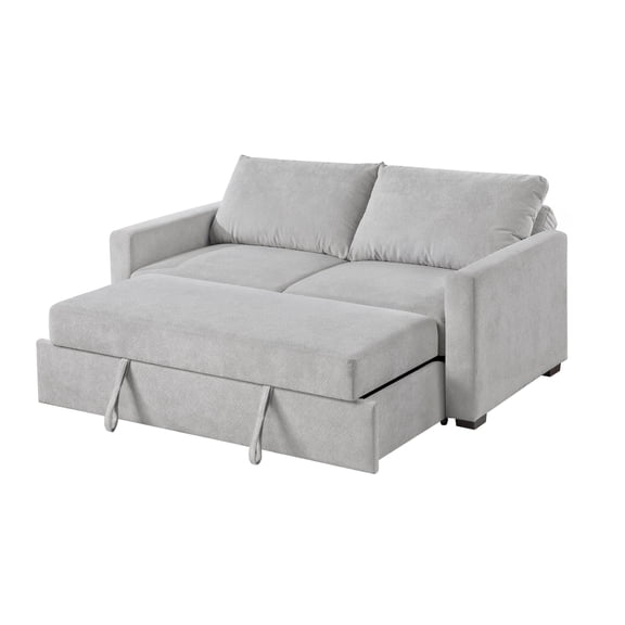 Alpine Furniture 71 in. W Dena Sleeper Sofa - Light Gray
