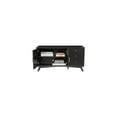 thumbnail image 1 of Alpine Furniture Flynn Wood 3 Drawer Sideboard in Black, 1 of 7
