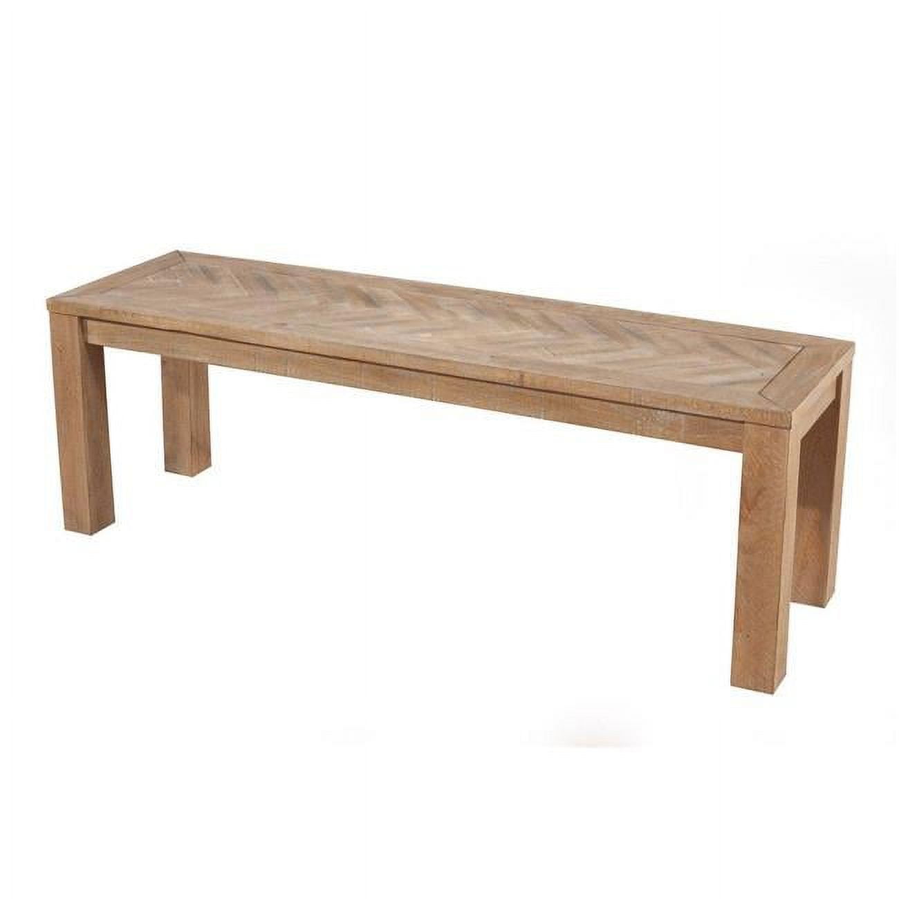 Aiden 60" Weathered Natural Pine Dining Bench