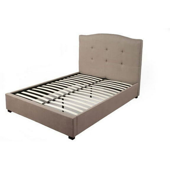 Alpine Furniture Amanda Upholstered Platform Bed, Multiple Sizes