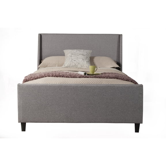 Alpine Furniture Amber Upholstered Platform Bed, Multiple Sizes