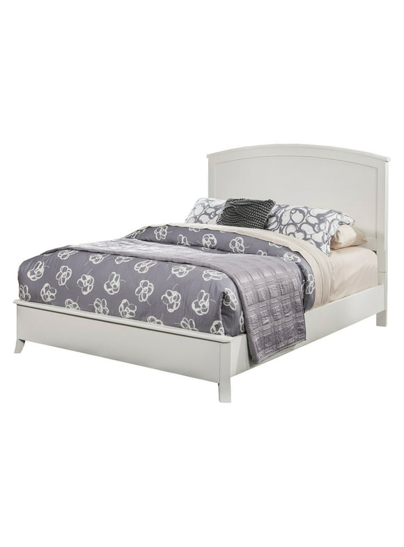 Alpine Furniture Baker Standard King Wood Panel Bed in White