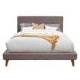 thumbnail image 1 of Alpine Furniture Britney Standard King Upholstered Platform Bed in Dark Gray, 1 of 5