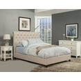thumbnail image 1 of Alpine Furniture Chloe Upholstered Platform Bed, Multiple Sizes, 1 of 5