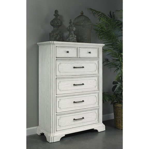 Alpine Furniture Clara Wood 6 Drawer Chest