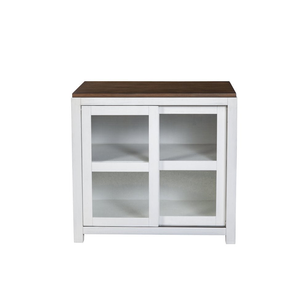 Donham Mystic Brown and White Transitional Display Cabinet