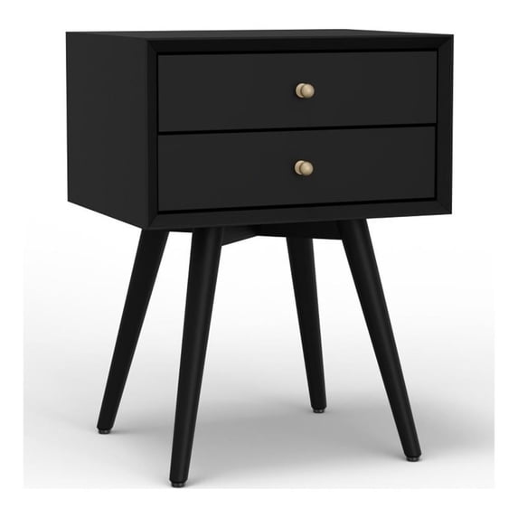 Flynn Small Nightstand, Black