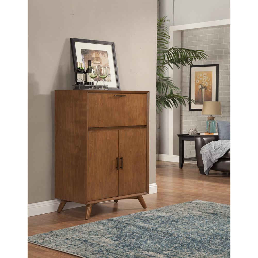 Flynn Acorn Mahogany Mid-Century Modern Bar Cabinet