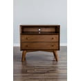 thumbnail image 1 of Alpine Furniture Flynn Large Wood 2 Drawer Nightstand in Chestnut (Brown), 1 of 8