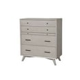 thumbnail image 1 of Flynn Mid Century Modern 4 Drawer Multifunction Chest w/Pull Out Tray, Gray, 1 of 7