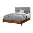 thumbnail image 1 of Alpine Furniture Flynn Mid Century Modern Two Tone Queen Panel Bed, Acorn/Grey, 1 of 7