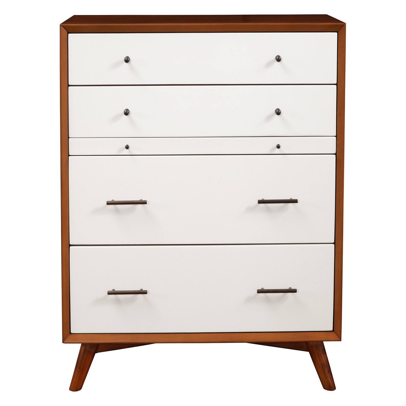 Alpine Furniture Flynn Mid Century Multi-function Wood Chest in Acorn-White - image 1 of 3
