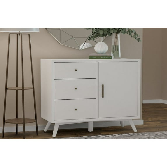 Alpine Furniture Flynn Accent Cabinet, White