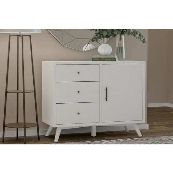 Alpine Furniture Flynn Accent Cabinet, White