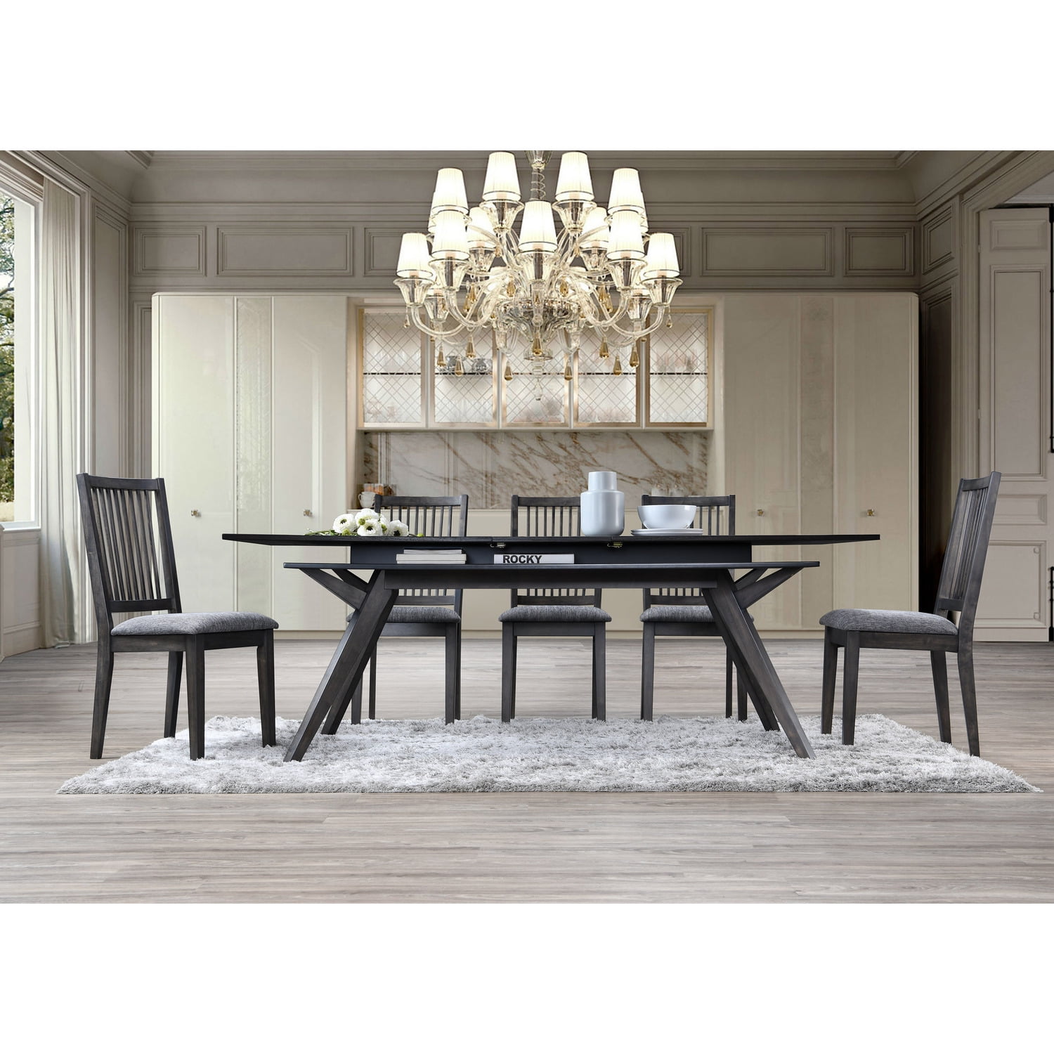 Lennox Extendable Rectangular Dining Table in Dark Tobacco
