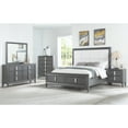 thumbnail image 1 of Alpine Furniture Lorraine Wood 2 Drawer Nightstand in Dark Gray, 1 of 6