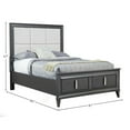 thumbnail image 1 of Alpine Furniture Lorraine California King Storage Footboard Platform Bed, Dark Grey, 1 of 8