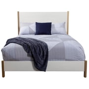 Alpine Furniture Madelyn Queen Wood Panel Bed in White