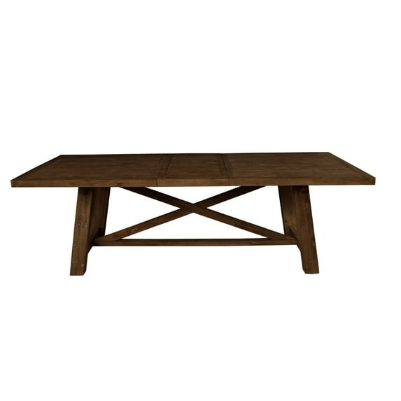 Alpine Furniture Newberry Rectangular Wood Dining Table in Medium Brown