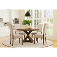 thumbnail image 1 of Alpine Furniture Newberry Round Dining Table in Medium Brown, 1 of 4