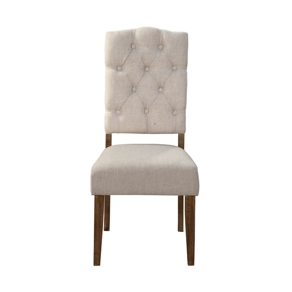 Alpine Furniture Newberry Set of 2 Wood Side Chairs in Medium Brown