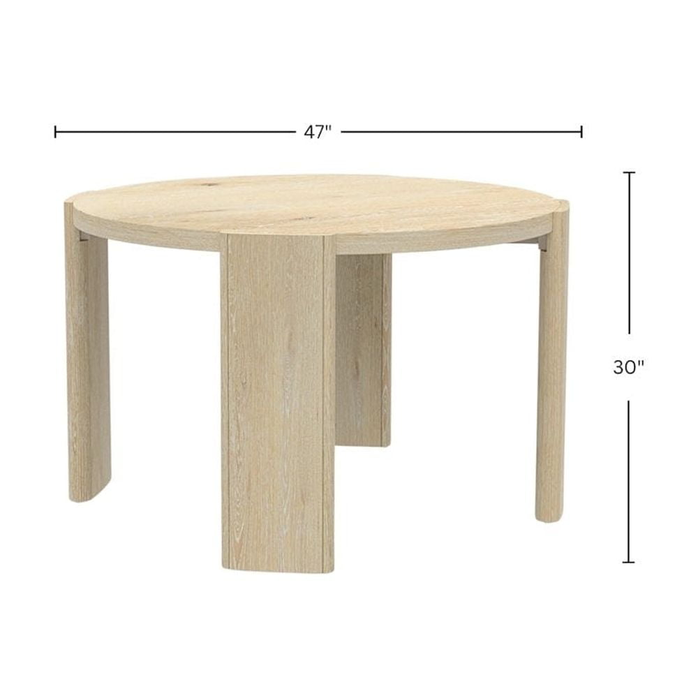 Sloane 47" Natural Driftwood Round Wood Dining Table