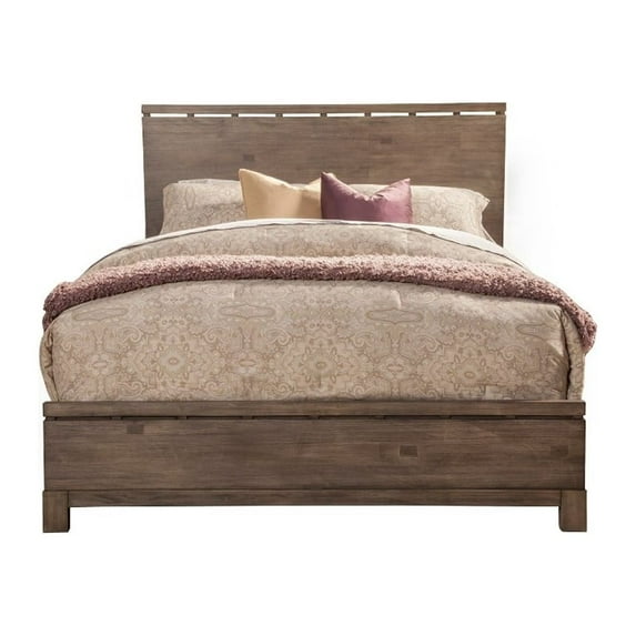Alpine Furniture Sydney Full Size Panel Bed, Weathered Grey
