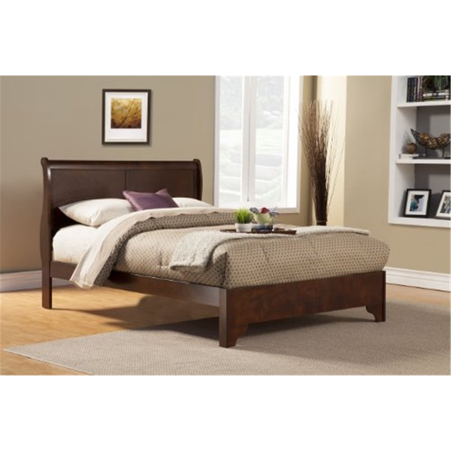 Alpine Furniture West Haven Sleigh Bed - Thumbnail 4