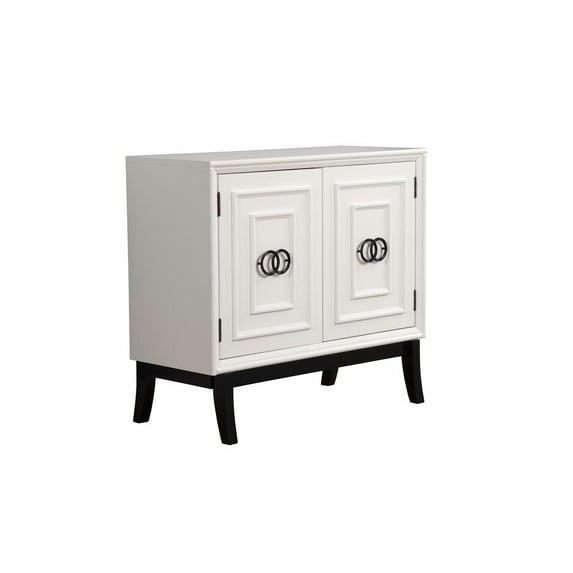 Alpine Furniture Zen Accent Chest w/cabinet, White