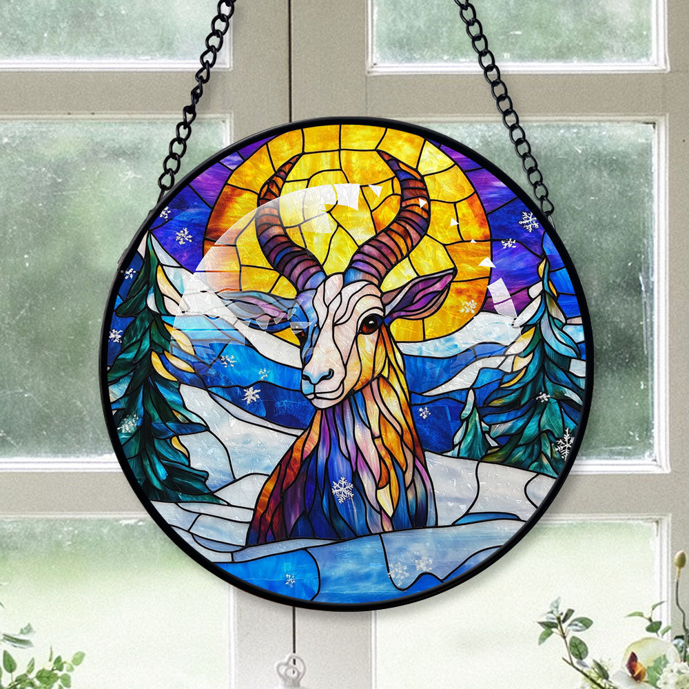 Alpine Goat Ornament Christmas 2025, Alpine GoatStained Glass Window ...