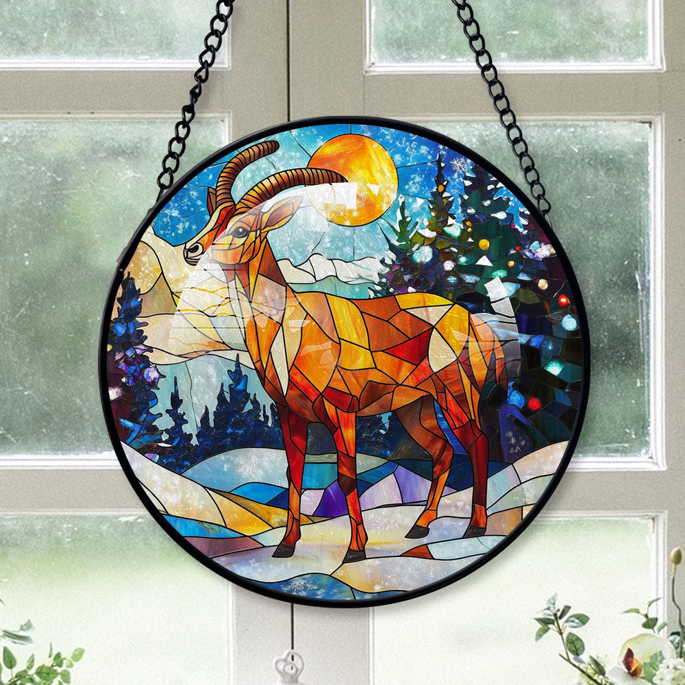 Alpine Goat Ornament Christmas 2025, Alpine GoatStained Glass Window ...