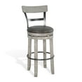 thumbnail image 1 of Alpine Grey 30"H Swivel Wood Barstool with Cushion Seat (Set of 2), 1 of 2