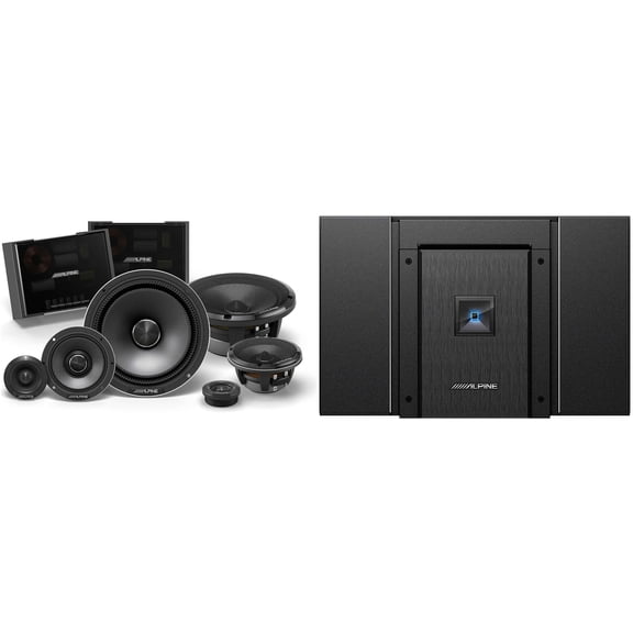 Alpine HDA-V90 Status Hi-Res 5-Ch Amp & HDZ-653S 6.5" Slim 3-Way Audio Upgrade Bundle