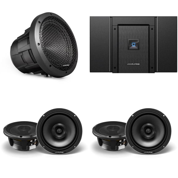 Alpine HDA-V90 Status Hi-Res 5-Ch Amp w/ (2) HDZ-65 6.5" & HDZ-W10 10" Sub Upgrade Bundle