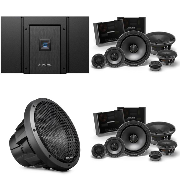Alpine HDA-V90 Status Hi-Res 5-Ch Amp w/ (2) HDZ-653 6.5" 3-Way & HDZ-W12 12" Sub Upgrade Bundle