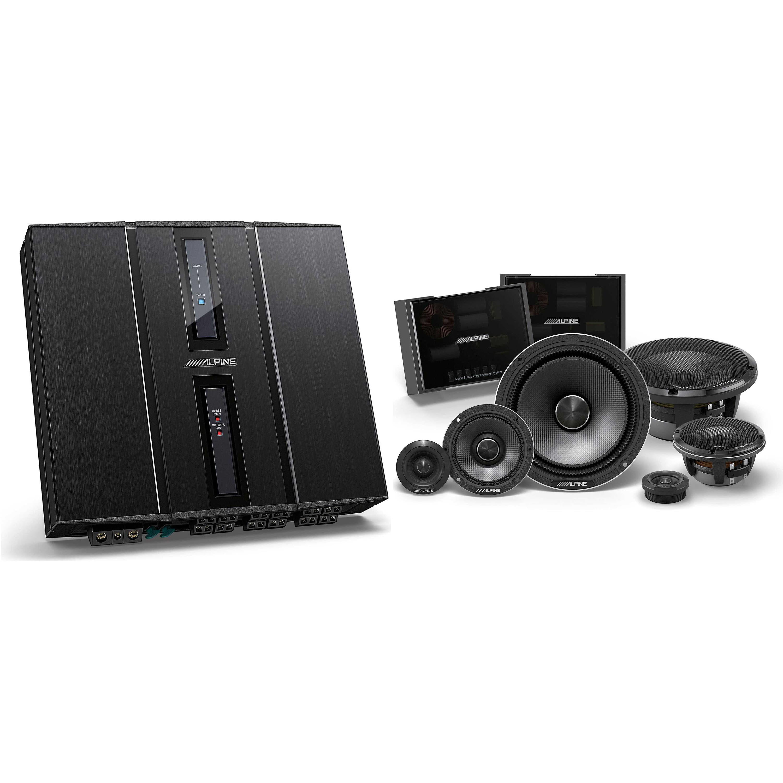 Alpine HDP-D90 Alpine Status 12-channel DSP Amp w/ HDZ-653S Shallow ...